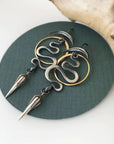 Irregular Geometric Spiral Earrings Serpentine