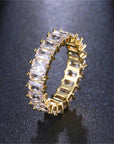 Luxury Zirconia Ring in Gold and Silver