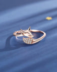 Rose Silver Fox Ring