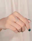 Pink Kitten Ring in 925 Sterling Silver and Agate