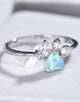 Opal and Zirconia Ring