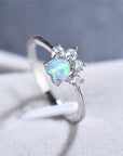 Opal and Zirconia Ring