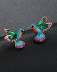 Crystal Hummingbird Earrings