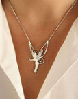 Lucky Fairy Necklace in Sterling Silver and Gold