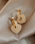 Pearl of Love Earrings in Gold