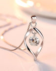 Silver Zirconia Crystal Pendant
