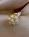 Adjustable Sweet Ring with Pearls