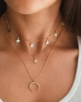 Moon Necklace in Gold