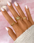 Adjustable Elegant Golden Branch Ring