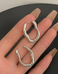 Vintage Irregular Gold and Silver Earrings