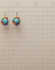 Multicoloured Turquoise Round Earrings