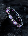 Violet Opal Silver Ring