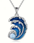 Silver Bright Wave Necklace
