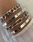 Elan Mercer Bracelet Set | White Gold