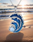 Silver Bright Wave Necklace