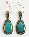 Vintage Rounded Turquoise Stone Earrings