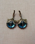 Spherical Dragonfly Earrings in Antique Gold