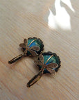 Spherical Dragonfly Earrings in Antique Gold