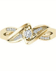 Elegant Luxury Gold Stone Ring
