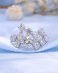 Crystal Irregular Gold Ring