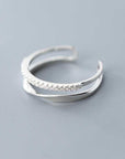 Double Line Adjustable Ring