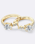 Hoop Gold Crystal Earrings