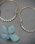 Boho cubic silver earrings