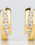 Gold Elegant Zirconia Earrings