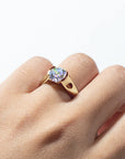 Round Solitaire Gold Zirconia Ring