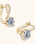 Crystal Drop Huggie Earrings