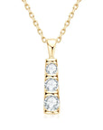 Triple Inlaid Spark Gold Necklace