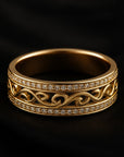 Bright Hollow Gold Ring