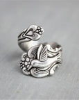 Hummingbird Flower Ring