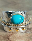 Turquoise Wide Band Ring
