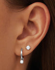 Larmes de Lune Stone Earrings Set | White Gold
