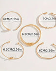 Knotted Elegance Bracelet Set | Gold