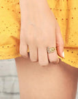 Adjustable Gold Sunflower Ring