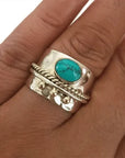 Turquoise Wide Band Ring