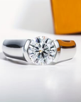 Round Solitaire Gold Zirconia Ring