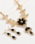 Floral Diamond Necklace and Earring Set