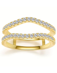 Elegant Double-Layer Gold Bright Ring