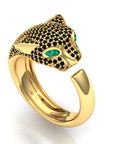 Emerald Panther Ring