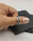Chunky Adjustable Silver Ring