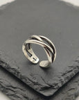 Chunky Adjustable Silver Ring
