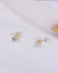 Sterling Silver Flower Stud Earrings