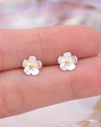 Sterling Silver Flower Stud Earrings