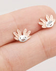 Axolotl Stud Earrings in Sterling Silver