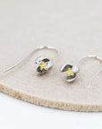 Snowdrop Flower Drop Earrings in Sterling Silver