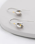 Snowdrop Flower Drop Earrings in Sterling Silver