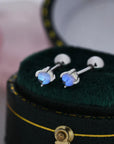 Moonstone Earrings in Sterling Silver